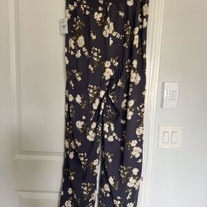 O'Neill Gray Floral Wide Leg Pants